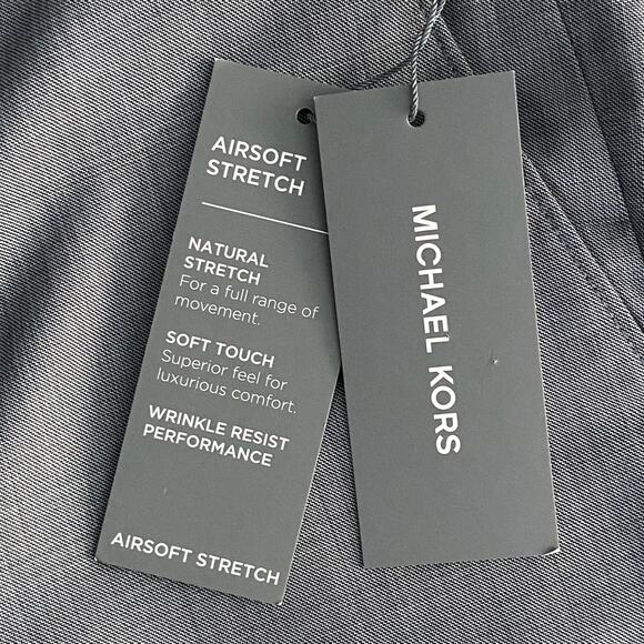 Michael Kors Men's 30x32 Modern Fit Dress Pant Wool Stretch Gray Sharkskin NEW - Picture 8 of 10